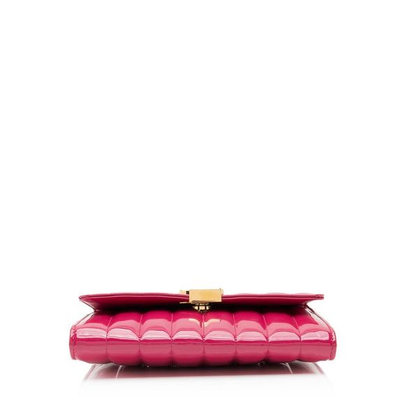 Saint Laurent Matalasse Patent Leather Monogram Vicky Chain Wallet - Picture 4 of 7